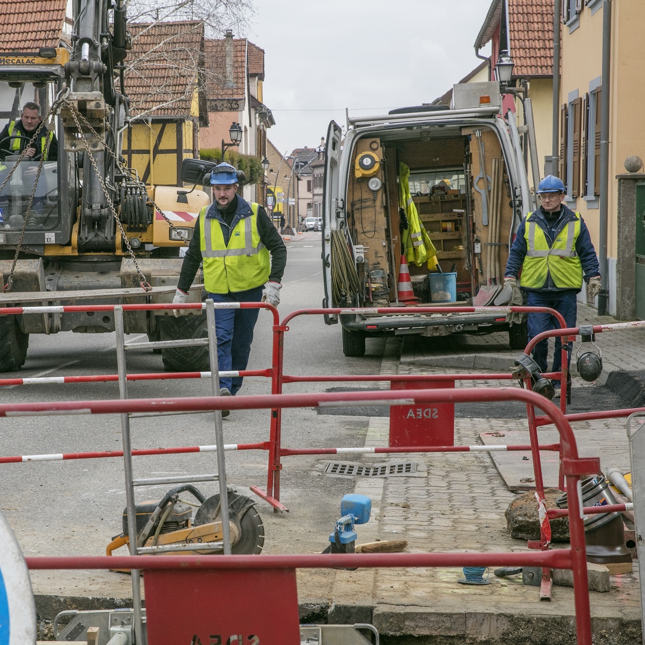Travaux sur les réseaux d'eau potable et d'assainissement en Alsace